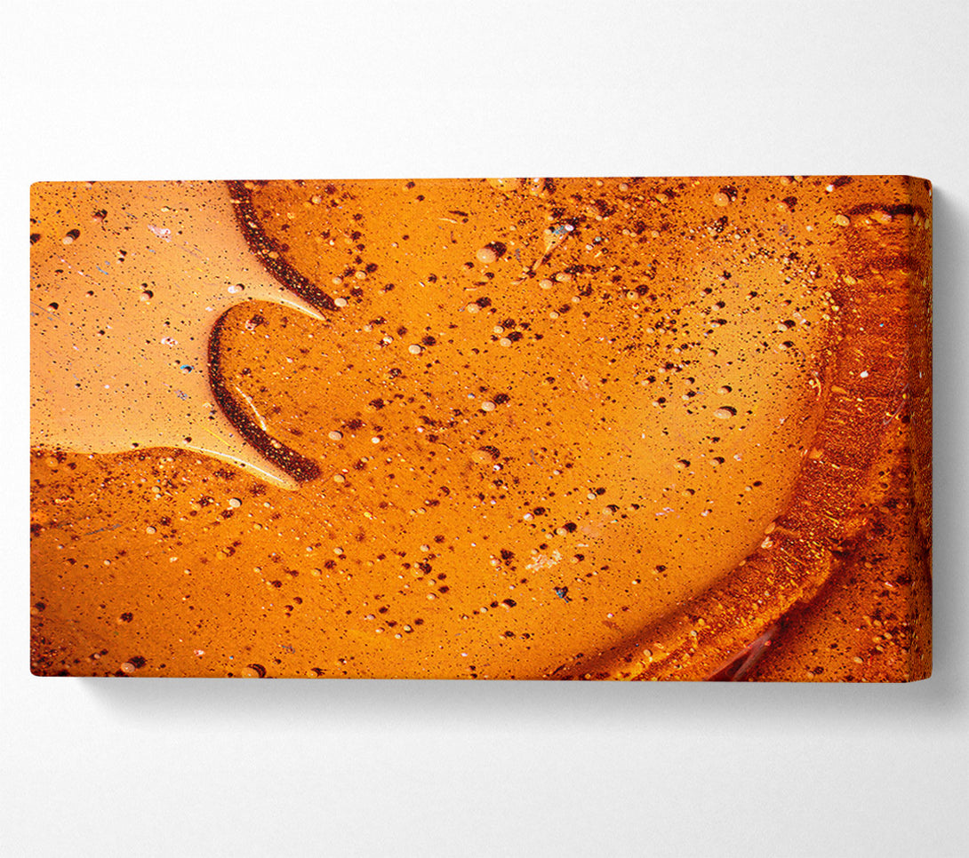  A Canvas Print of Amber Heart Bubbles Canvas Wall Art