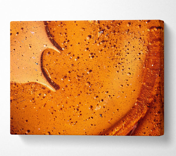  A Canvas Print of Amber Heart Bubbles Canvas Wall Art
