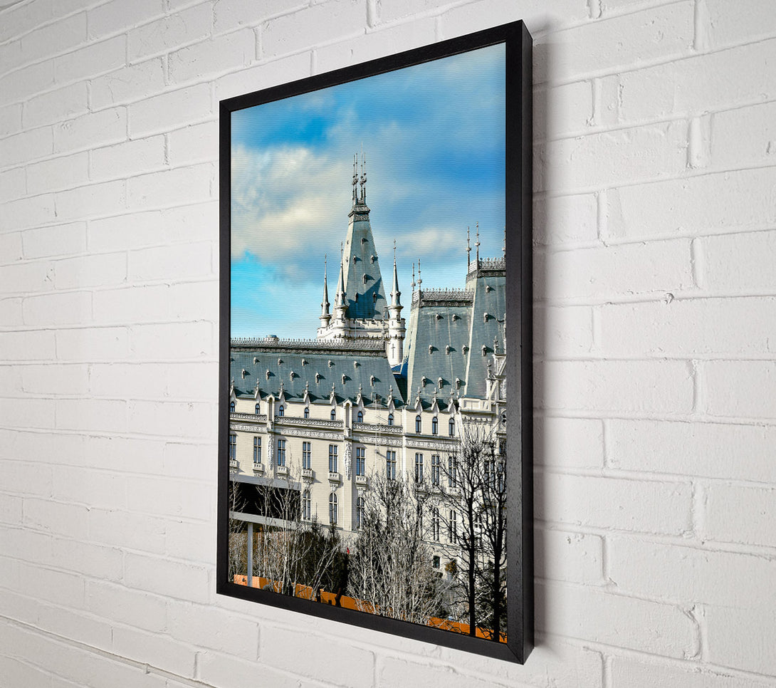  A Canvas Print of Grey Skies Over Palace Canvas Wall Art