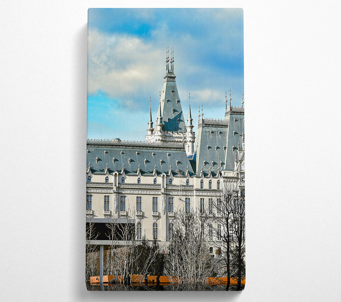  A Canvas Print of Grey Skies Over Palace Canvas Wall Art