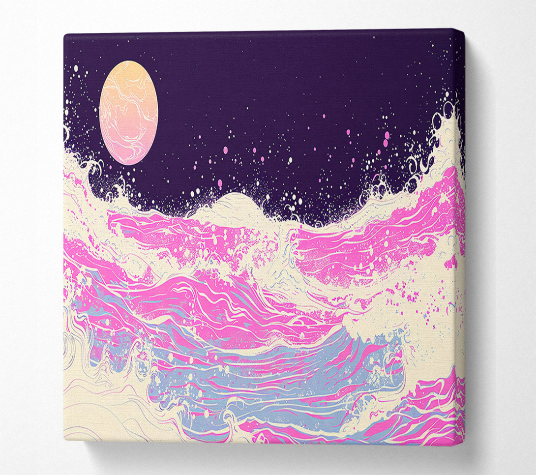  A Canvas Print of Pink Cosmic Waves Canvas Print