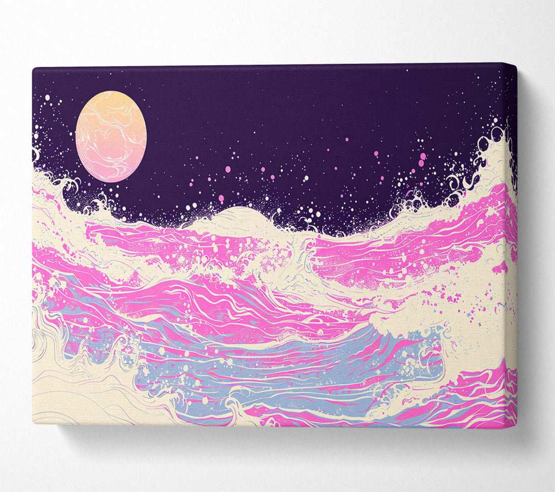  A Canvas Print of Pink Cosmic Waves Canvas Print