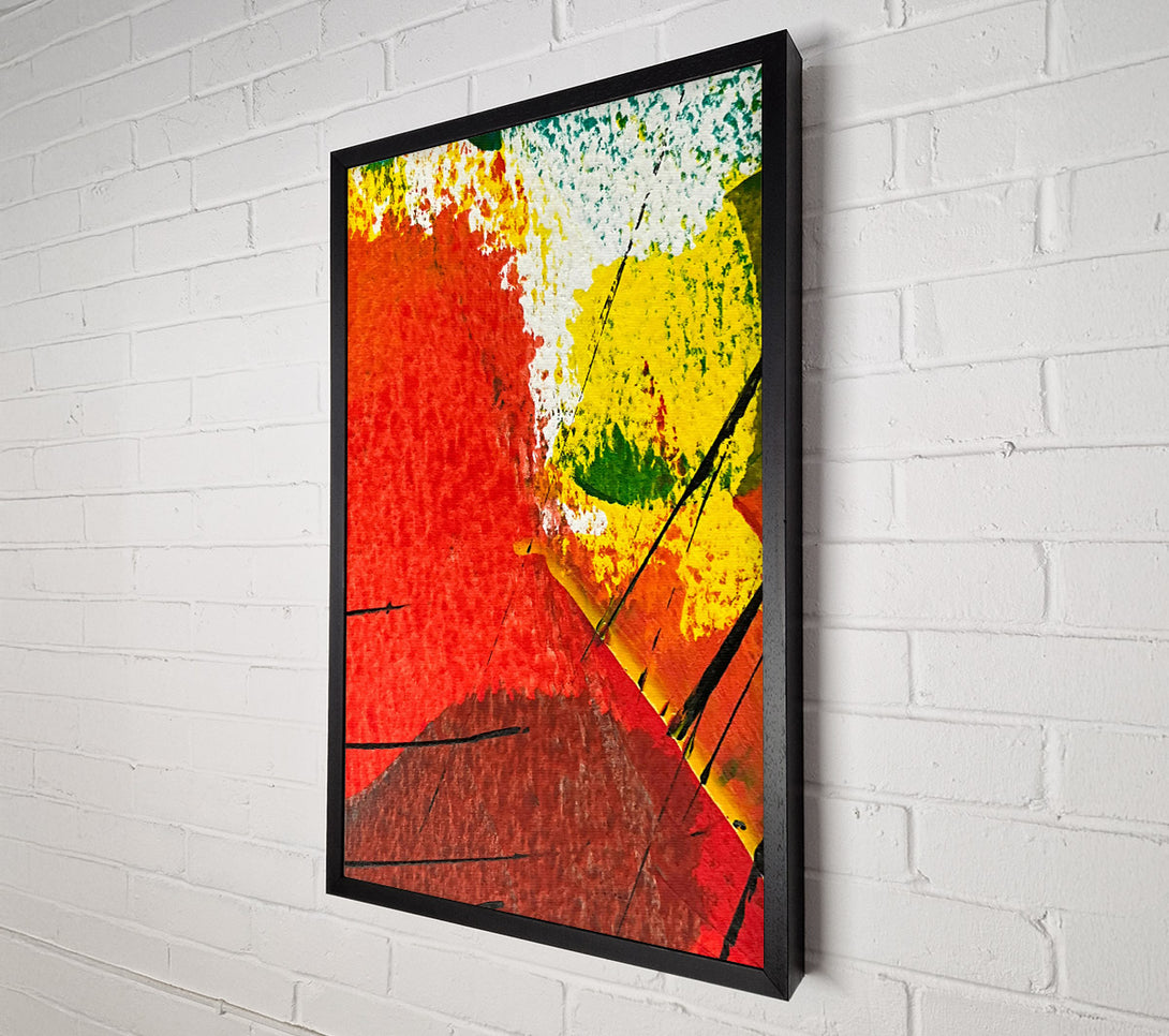  A Canvas Print of Crimson And Black Lines Canvas Wall Art