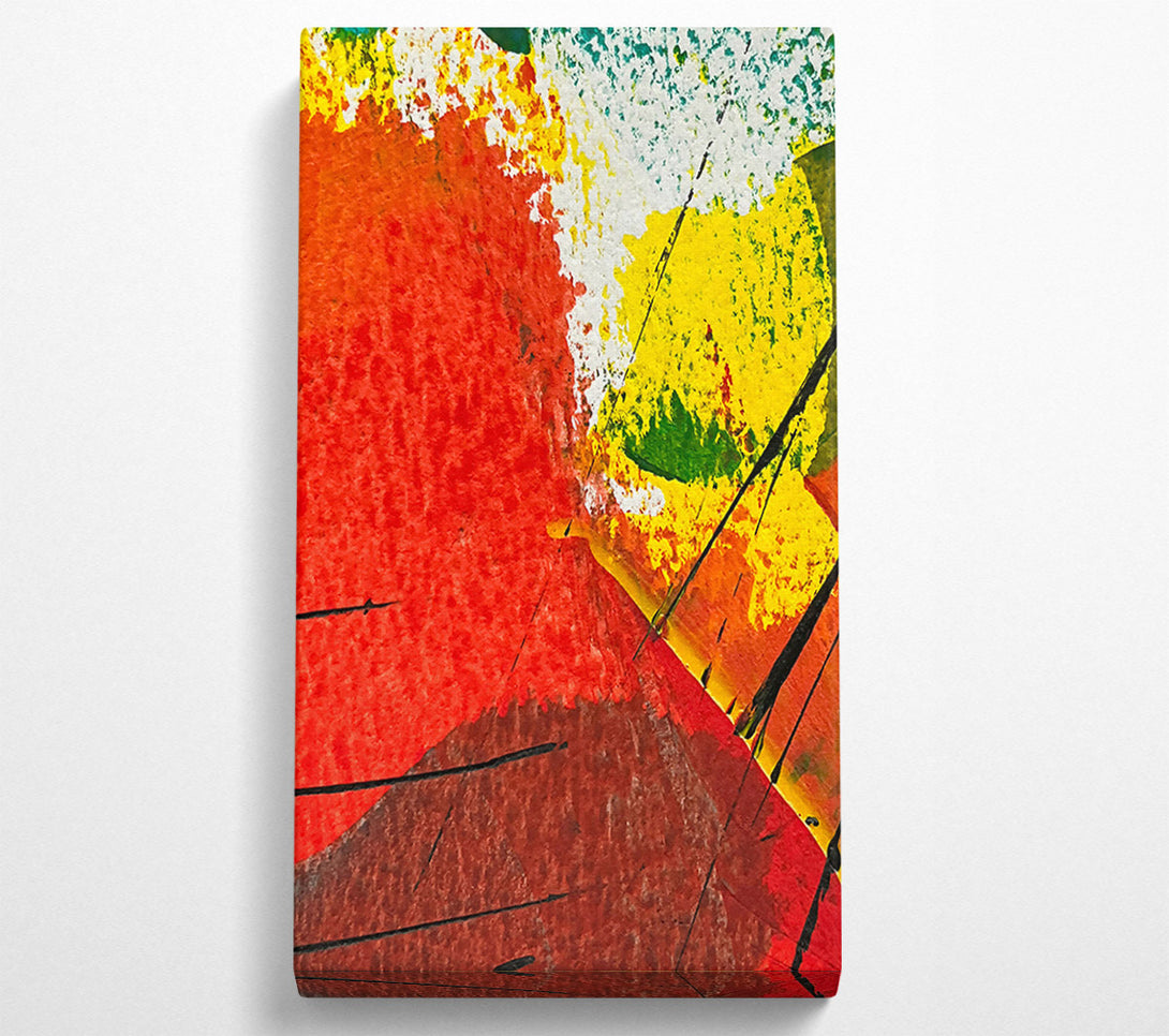  A Canvas Print of Crimson And Black Lines Canvas Wall Art