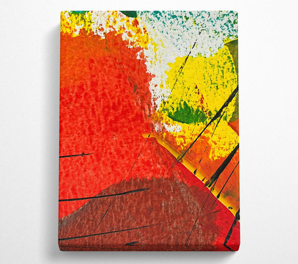  A Canvas Print of Crimson And Black Lines Canvas Wall Art