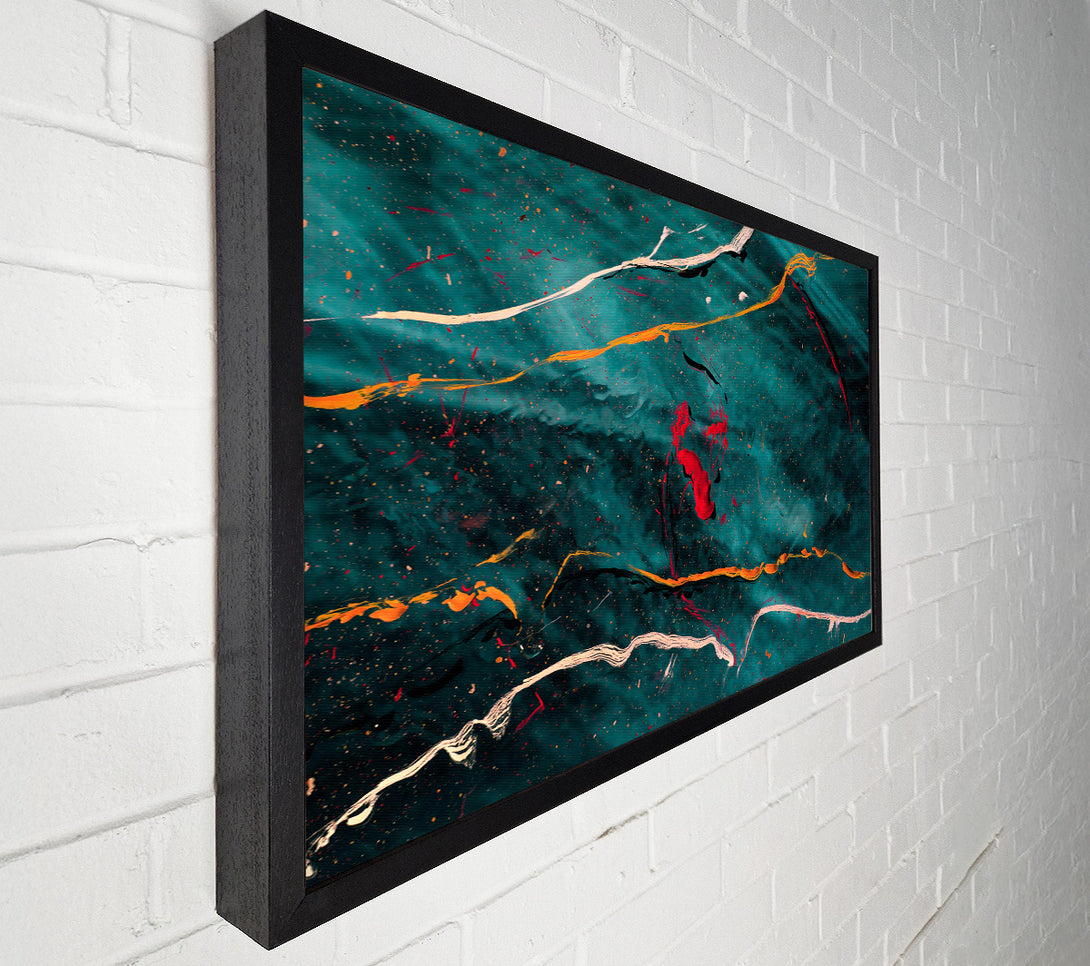  A Canvas Print of Teal Cosmic Drifts Canvas Wall Art