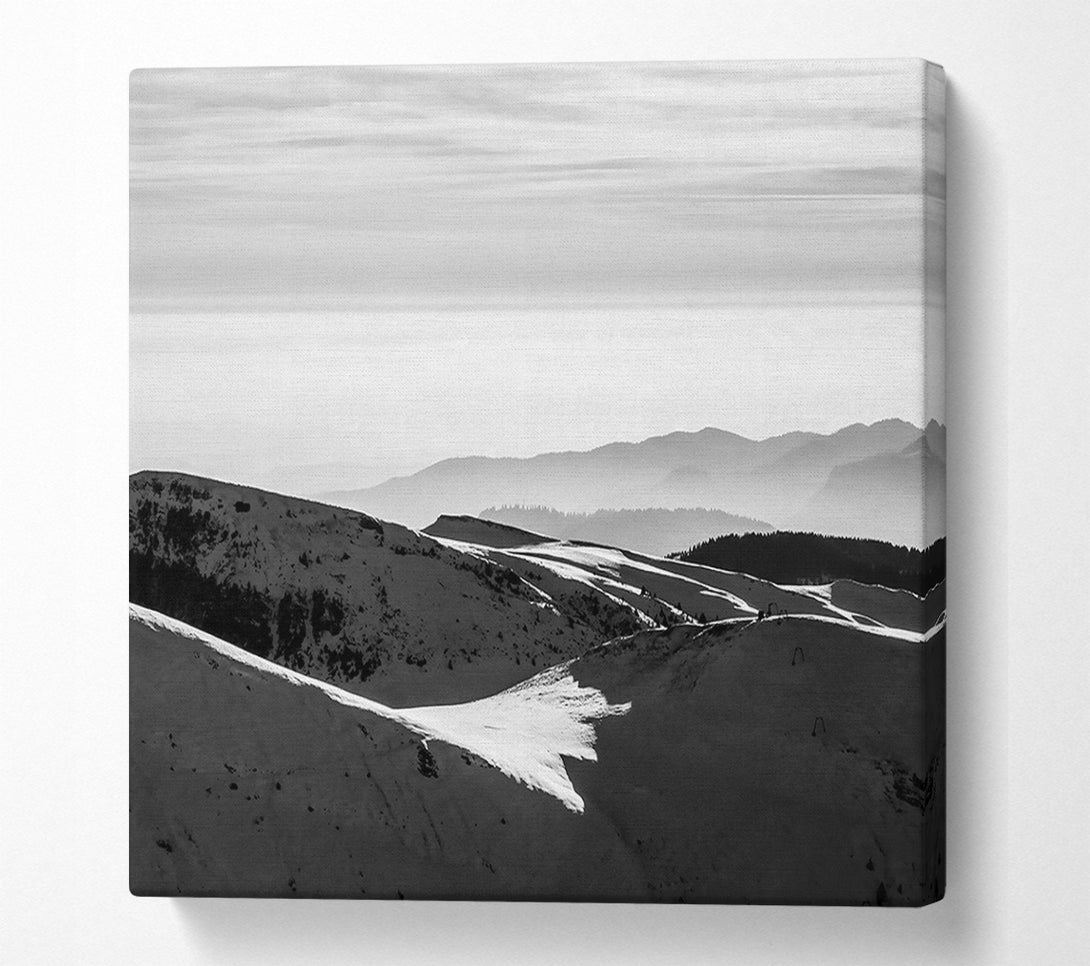  A Canvas Print of White Mountain Shadows Canvas Art