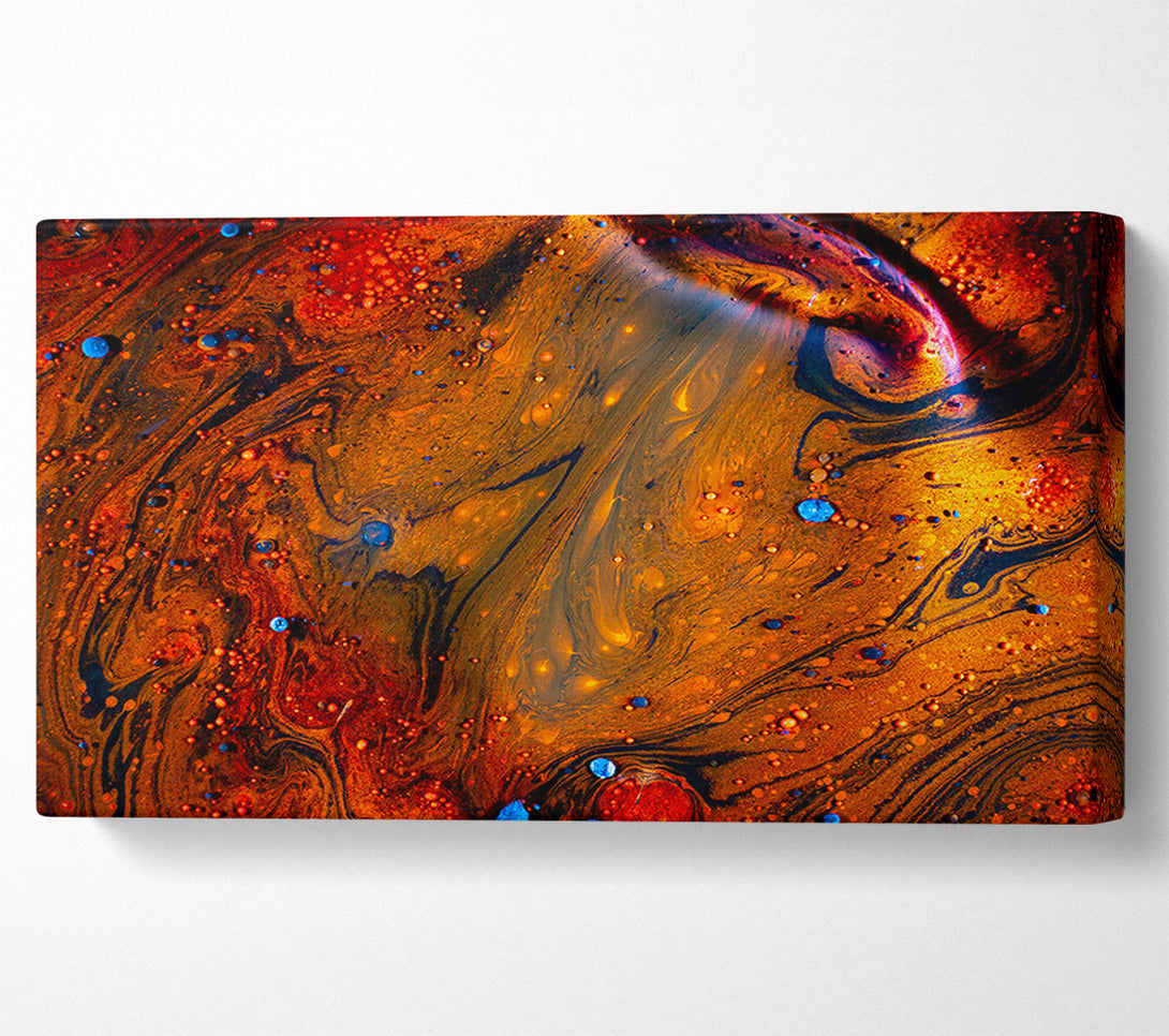  A Canvas Print of Golden Swirls And Bubbles Canvas Art