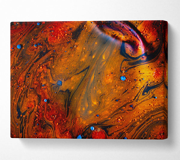  A Canvas Print of Golden Swirls And Bubbles Canvas Art