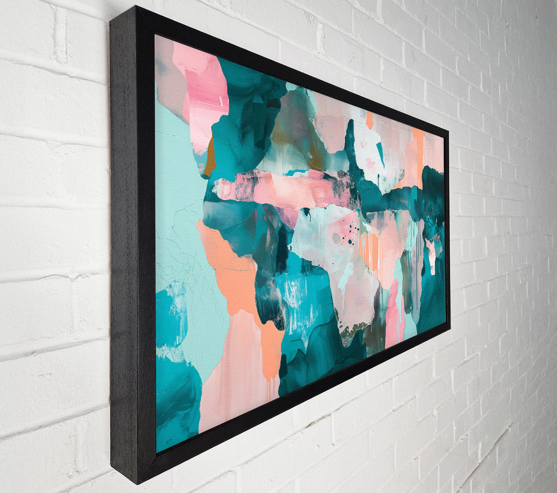  A Canvas Print of Teal And Peach Dreams Canvas Wall Art
