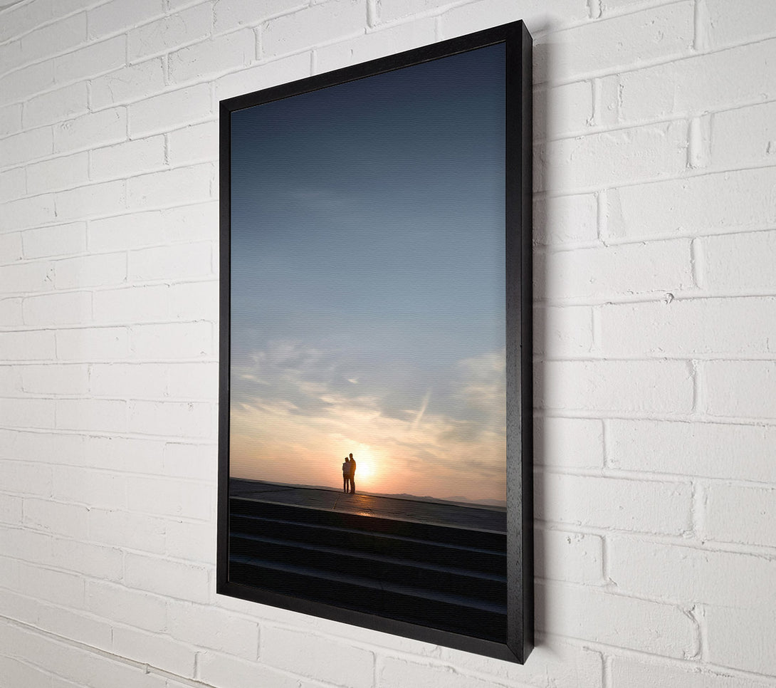  A Canvas Print of Golden Silhouettes At Sunset Canvas Print