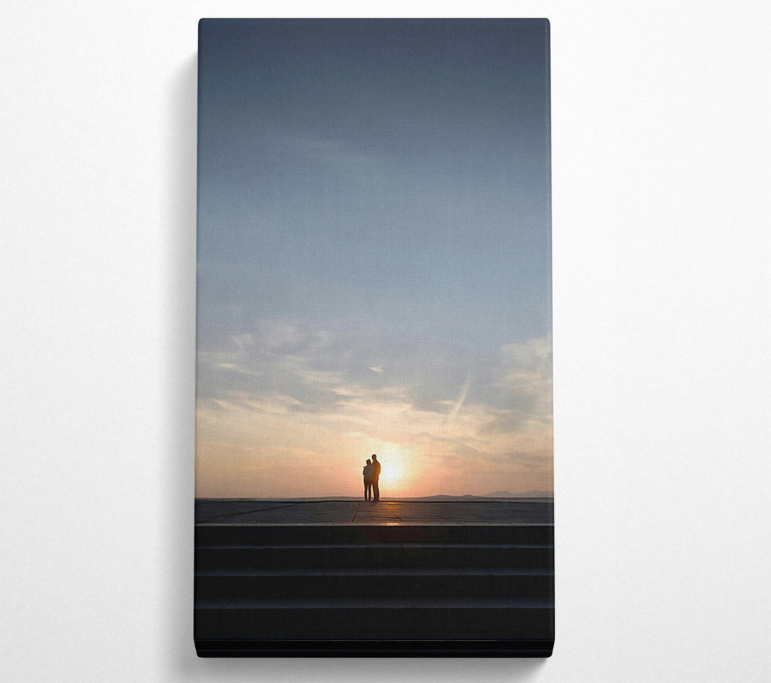  A Canvas Print of Golden Silhouettes At Sunset Canvas Print