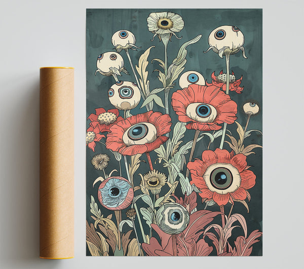 Crimson Eye Garden Print