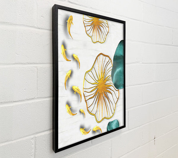 Fish Swimming Around Shapes