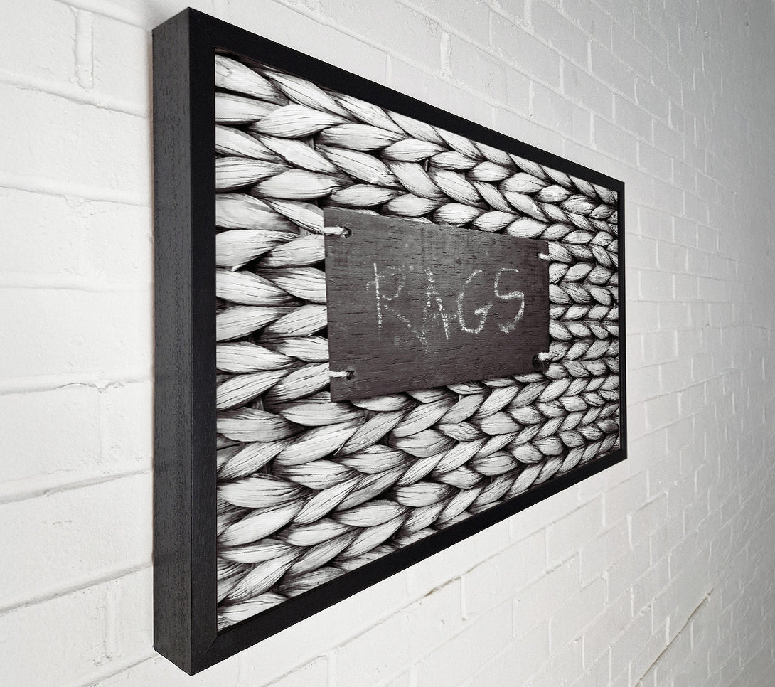  A Canvas Print of Black Woven Rags Canvas Wall Art