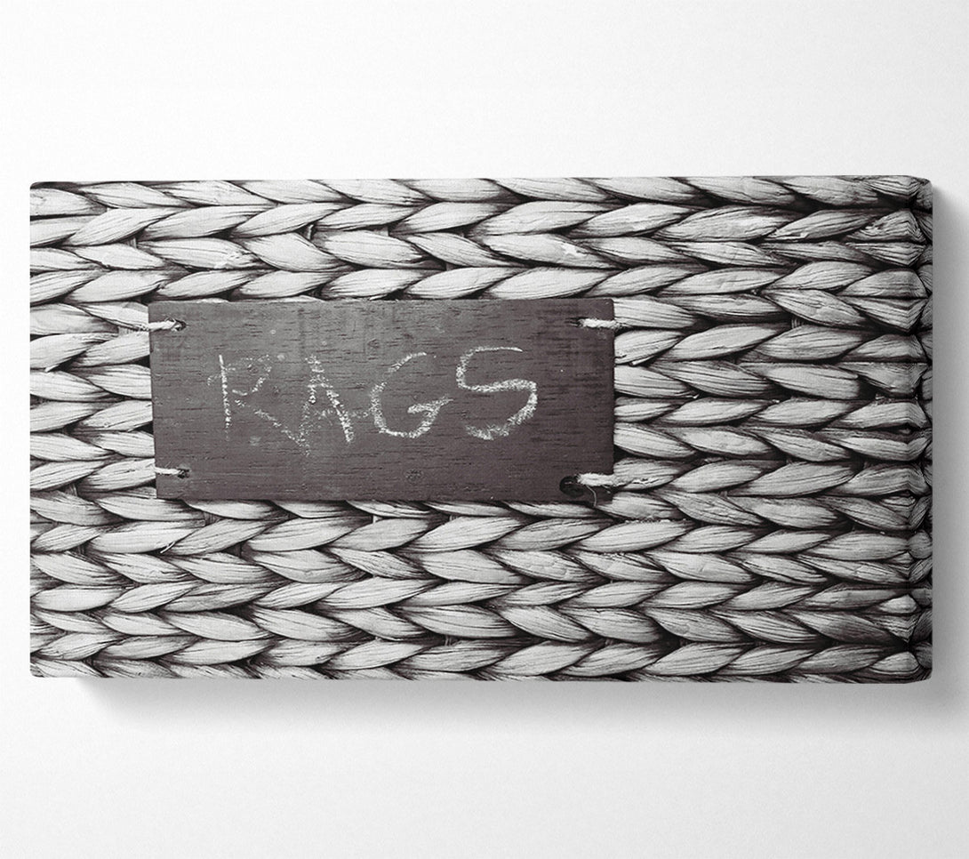  A Canvas Print of Black Woven Rags Canvas Wall Art