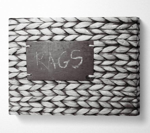  A Canvas Print of Black Woven Rags Canvas Wall Art