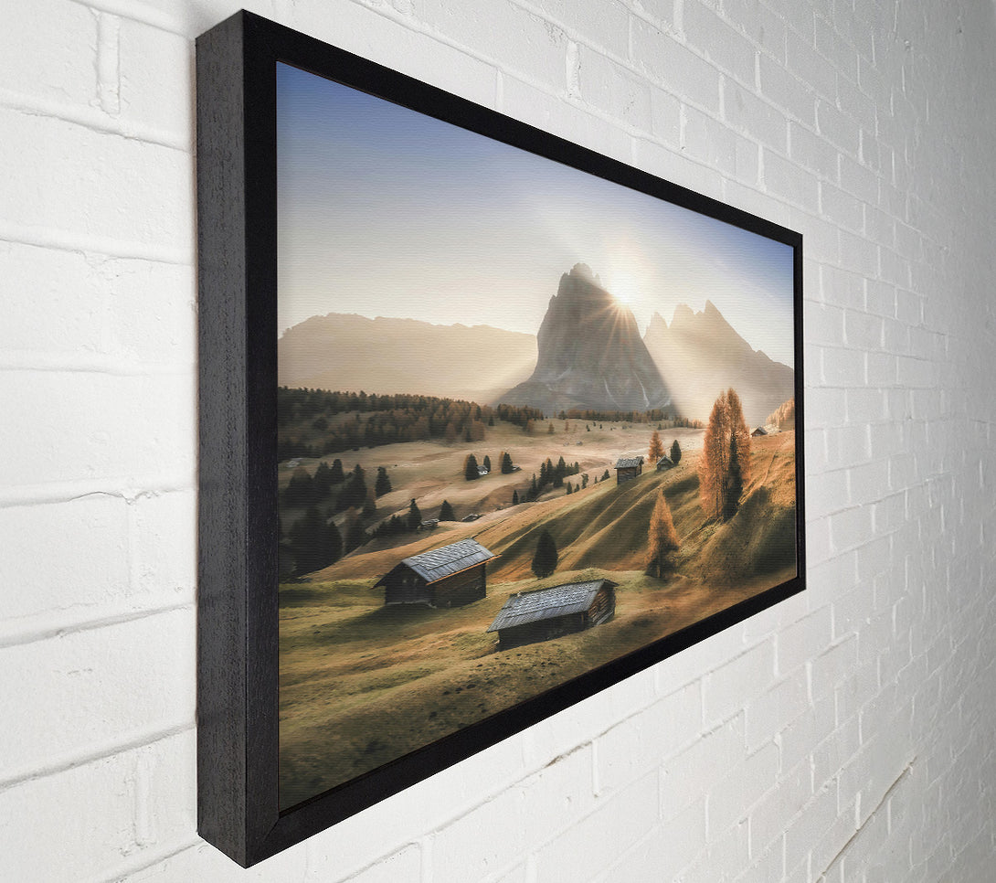  A Canvas Print of Golden Mountain Sunrise Canvas Print