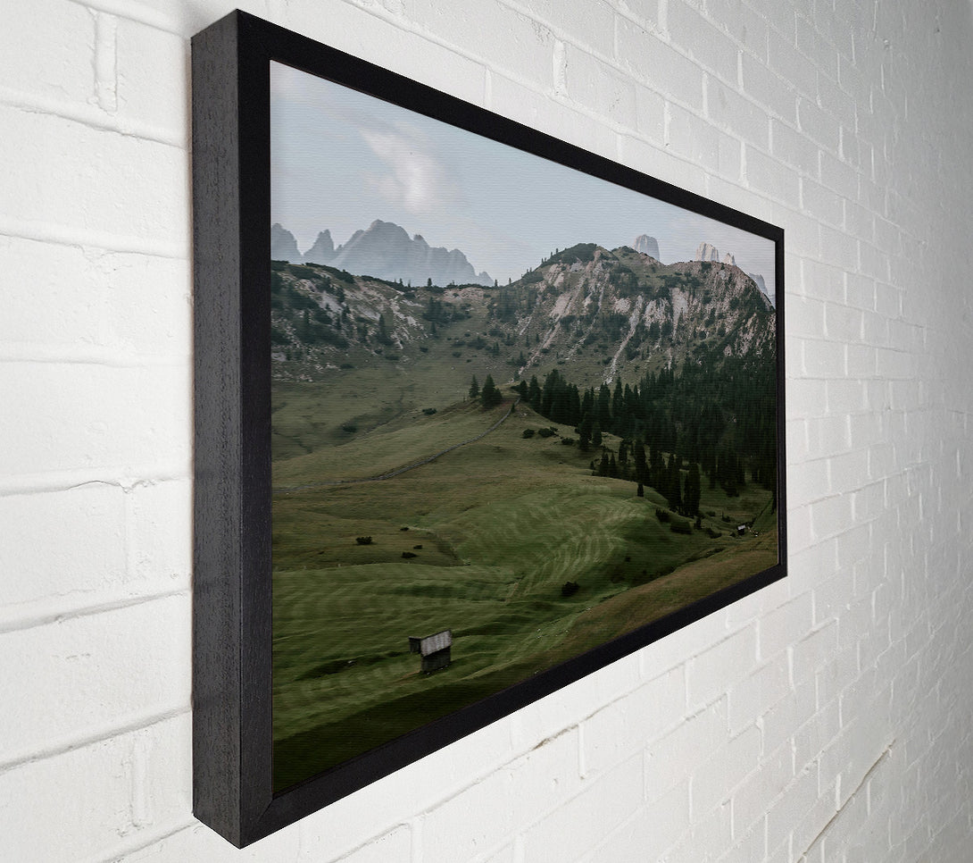  A Canvas Print of Green Mountain Serenity Canvas Wall Art