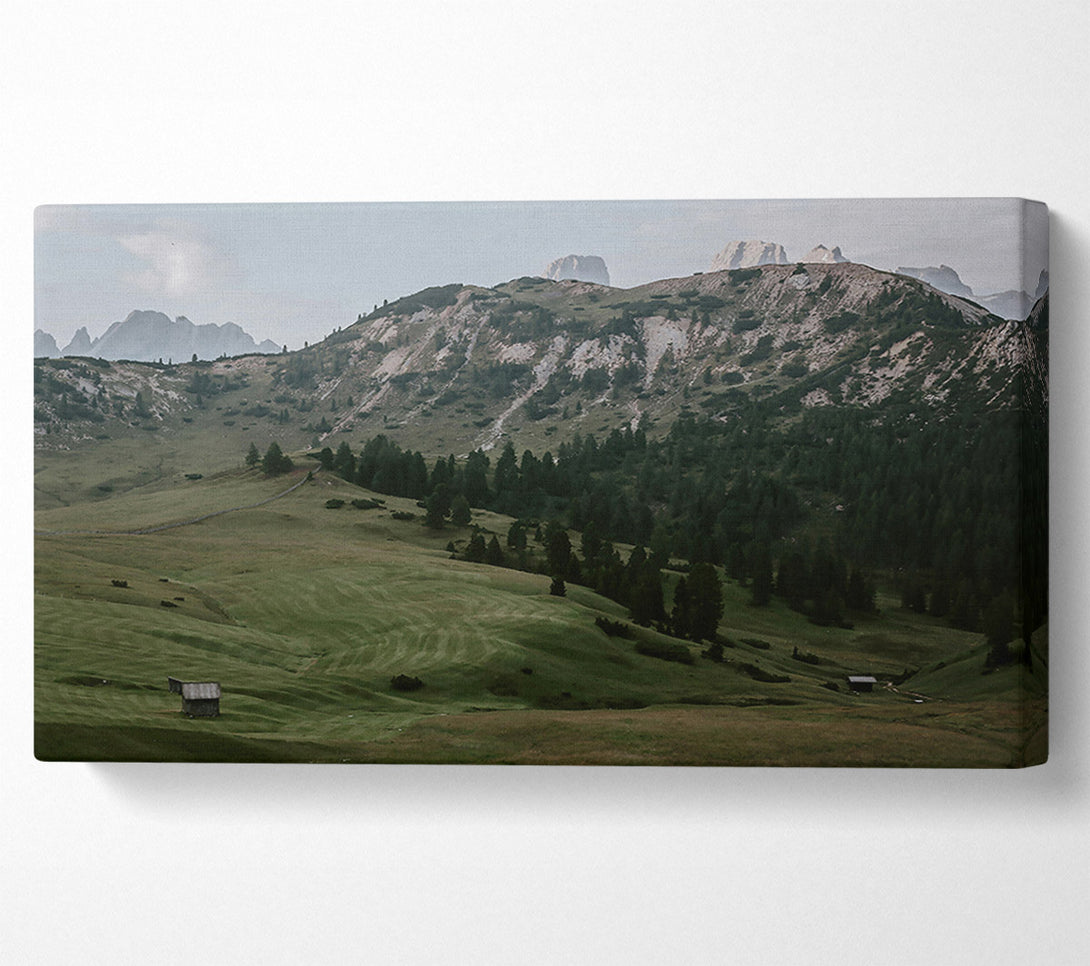  A Canvas Print of Green Mountain Serenity Canvas Wall Art