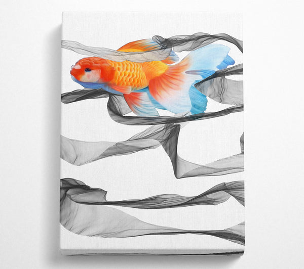 A Canvas Print of Fish Wave Canvas Wall Art