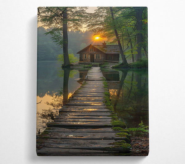  A Canvas Print of Golden Bridge To Haven Canvas Art