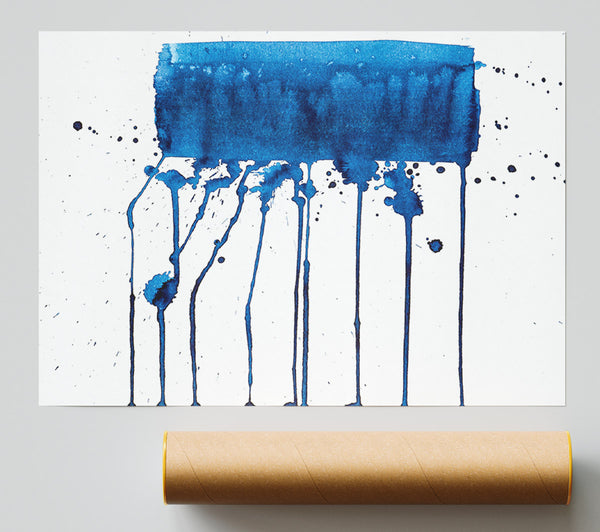 Azure Drip Symphony Poster