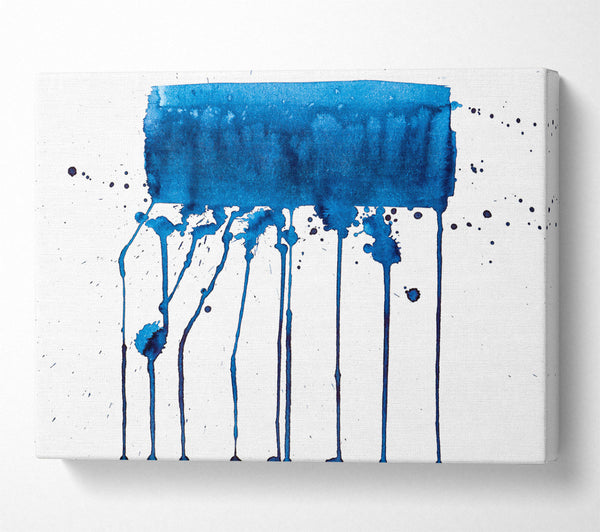 A Canvas Print of Azure Drip Symphony Canvas Print