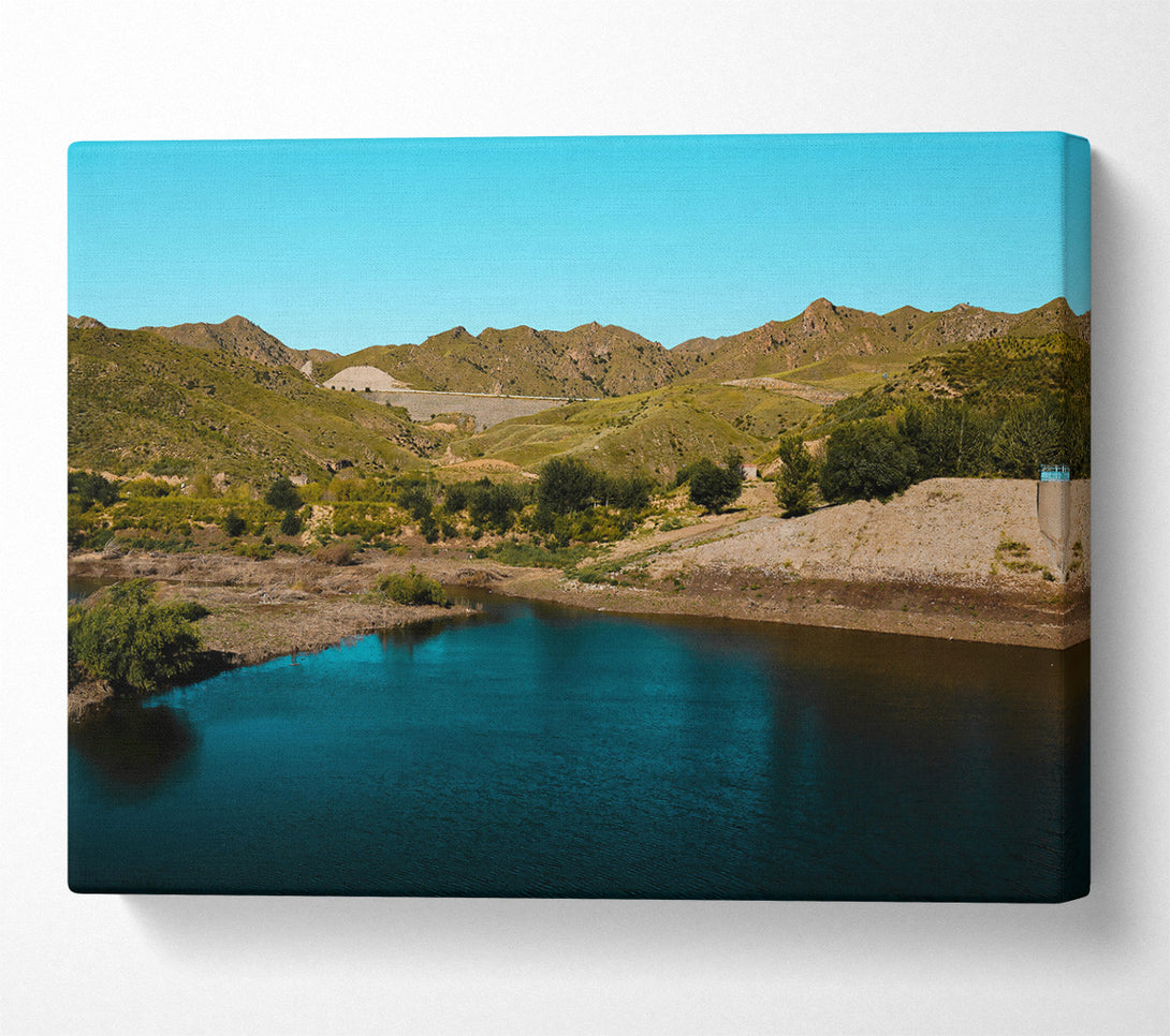  A Canvas Print of Azure Mountain Lake Canvas Art