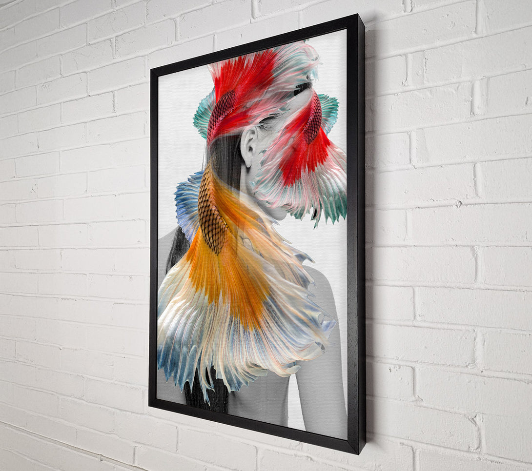  A Canvas Print of Fish Woman Canvas Print