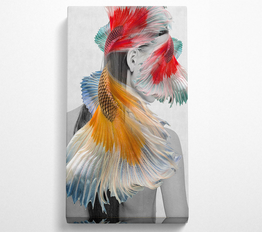  A Canvas Print of Fish Woman Canvas Print
