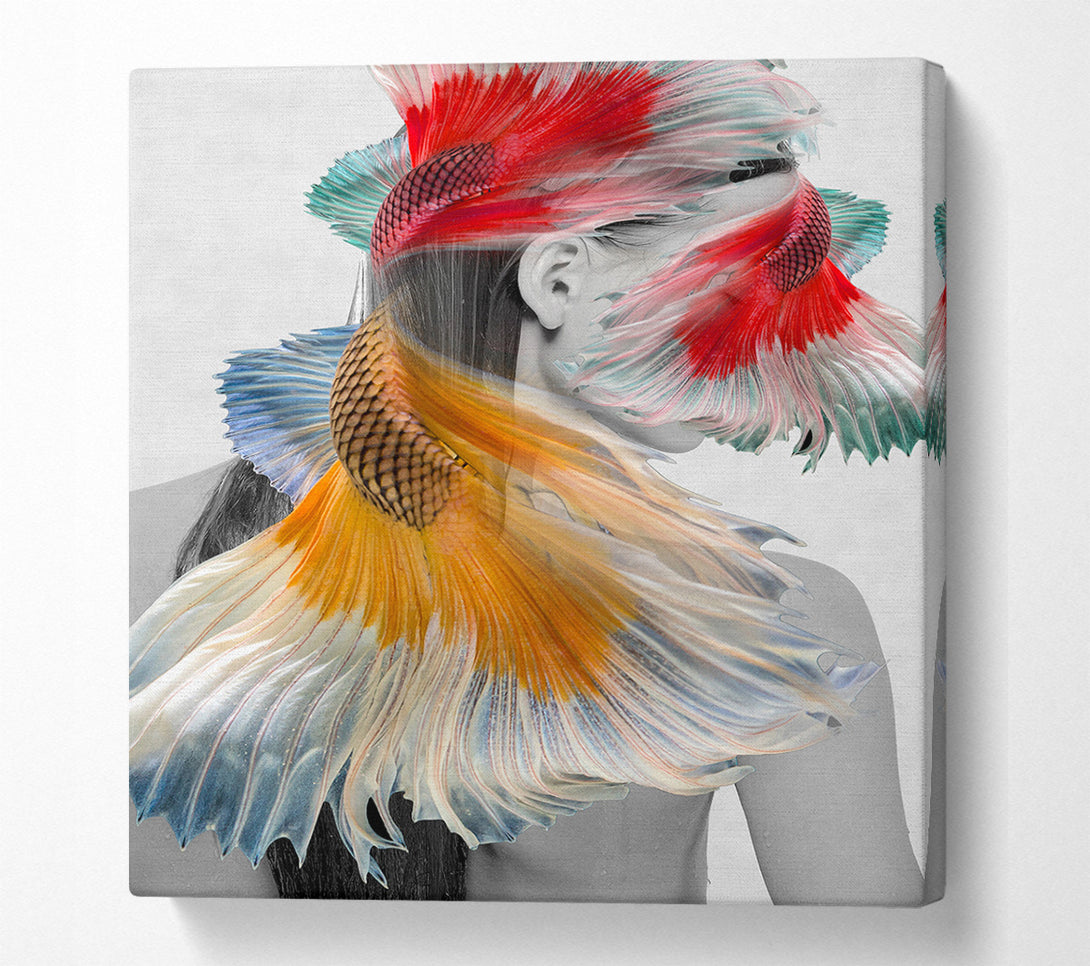 A Canvas Print of Fish Woman Canvas Print