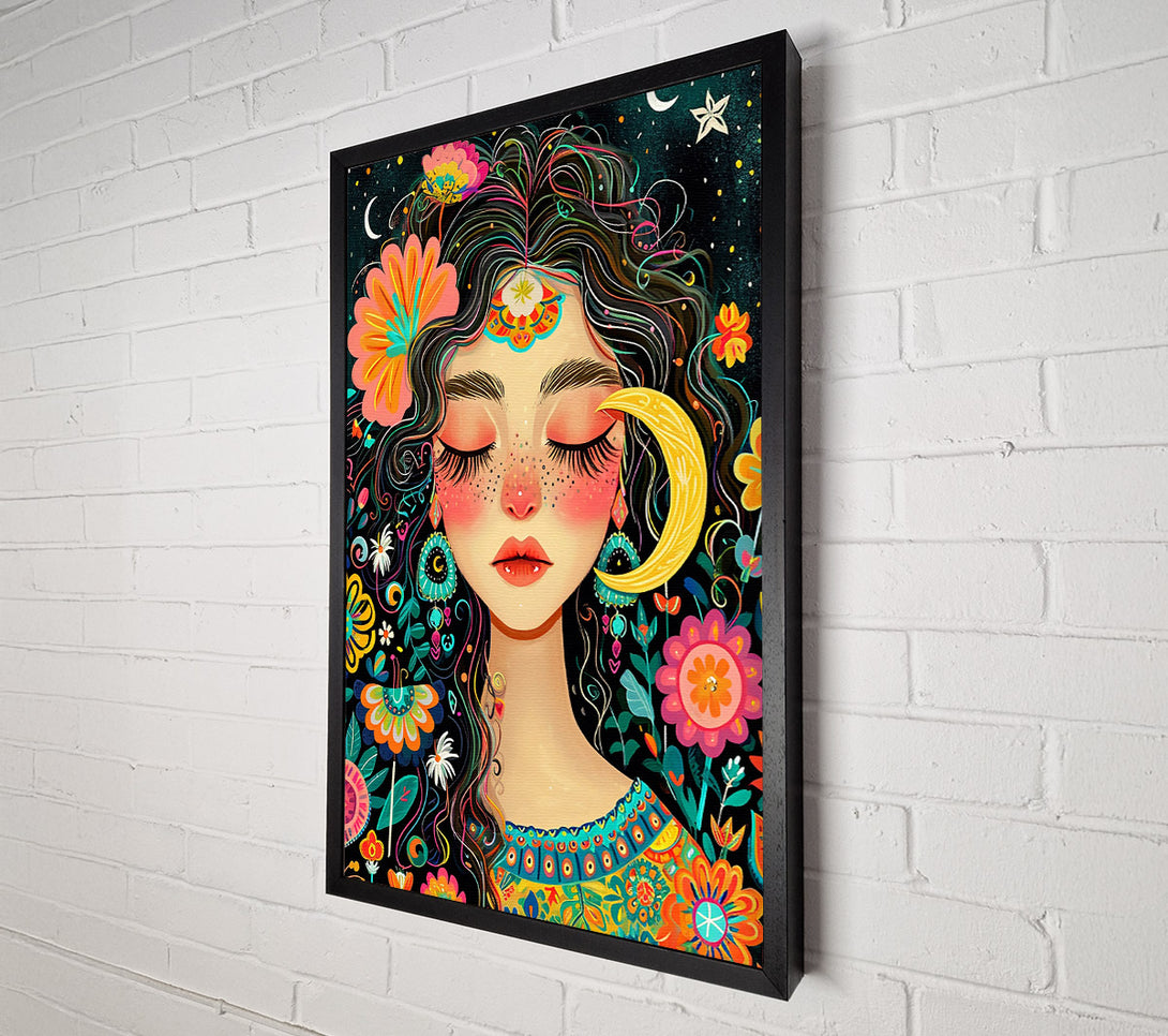  A Canvas Print of Golden Moon Dream Canvas Print