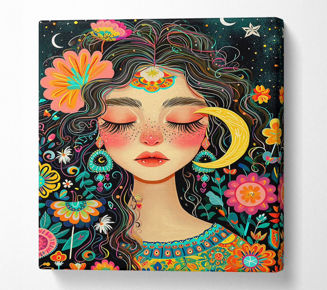  A Canvas Print of Golden Moon Dream Canvas Print