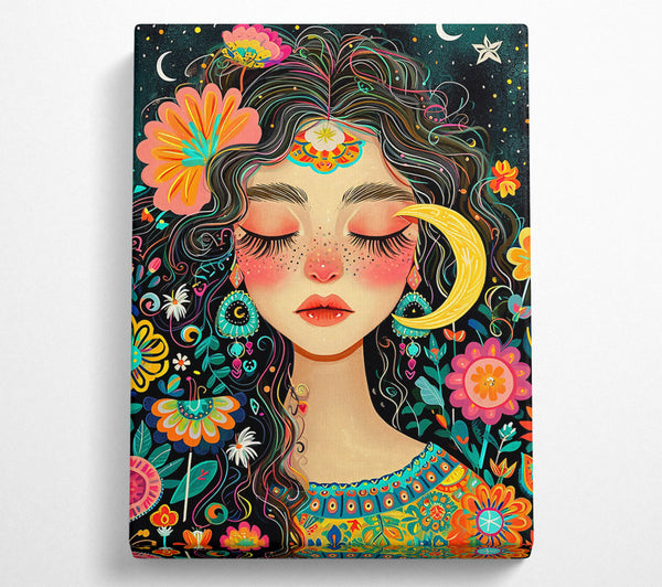  A Canvas Print of Golden Moon Dream Canvas Print