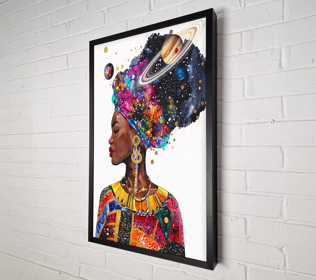  A Canvas Print of Golden Cosmic Queen Canvas Art
