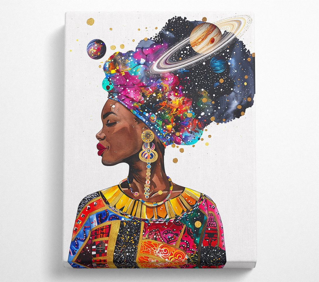  A Canvas Print of Golden Cosmic Queen Canvas Art