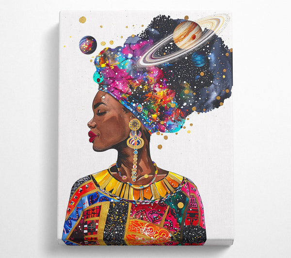  A Canvas Print of Golden Cosmic Queen Canvas Art