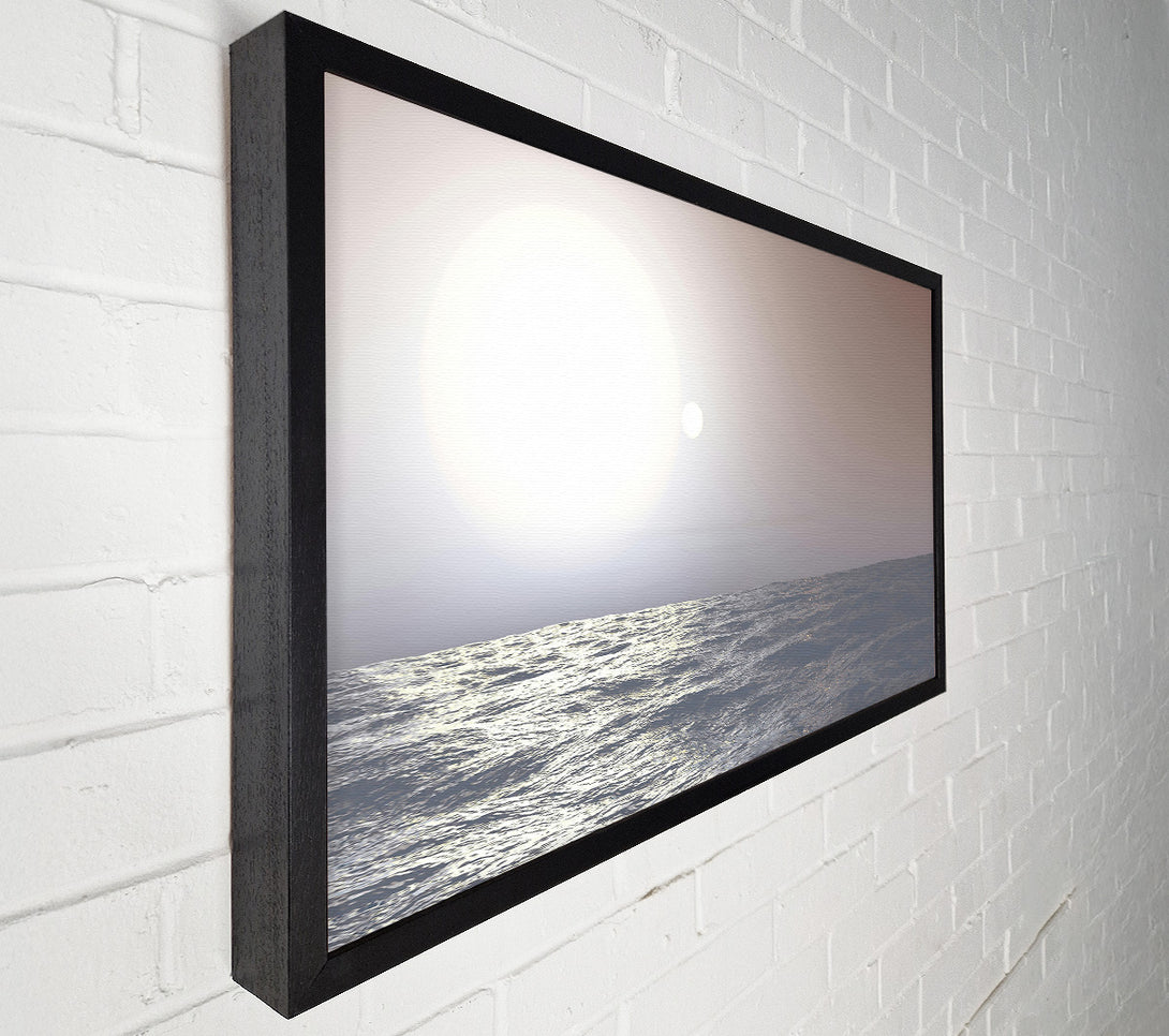  A Canvas Print of Silver Ocean Sun Canvas Art