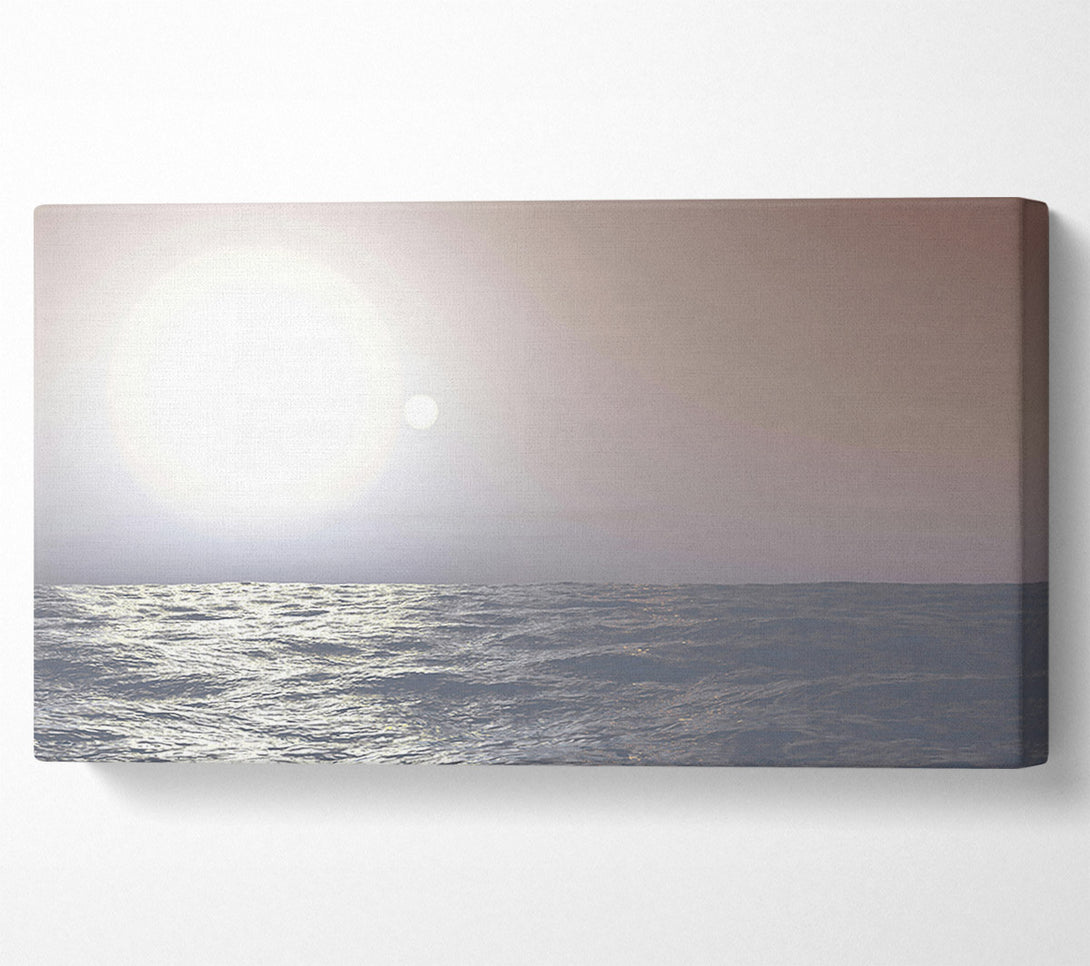  A Canvas Print of Silver Ocean Sun Canvas Art