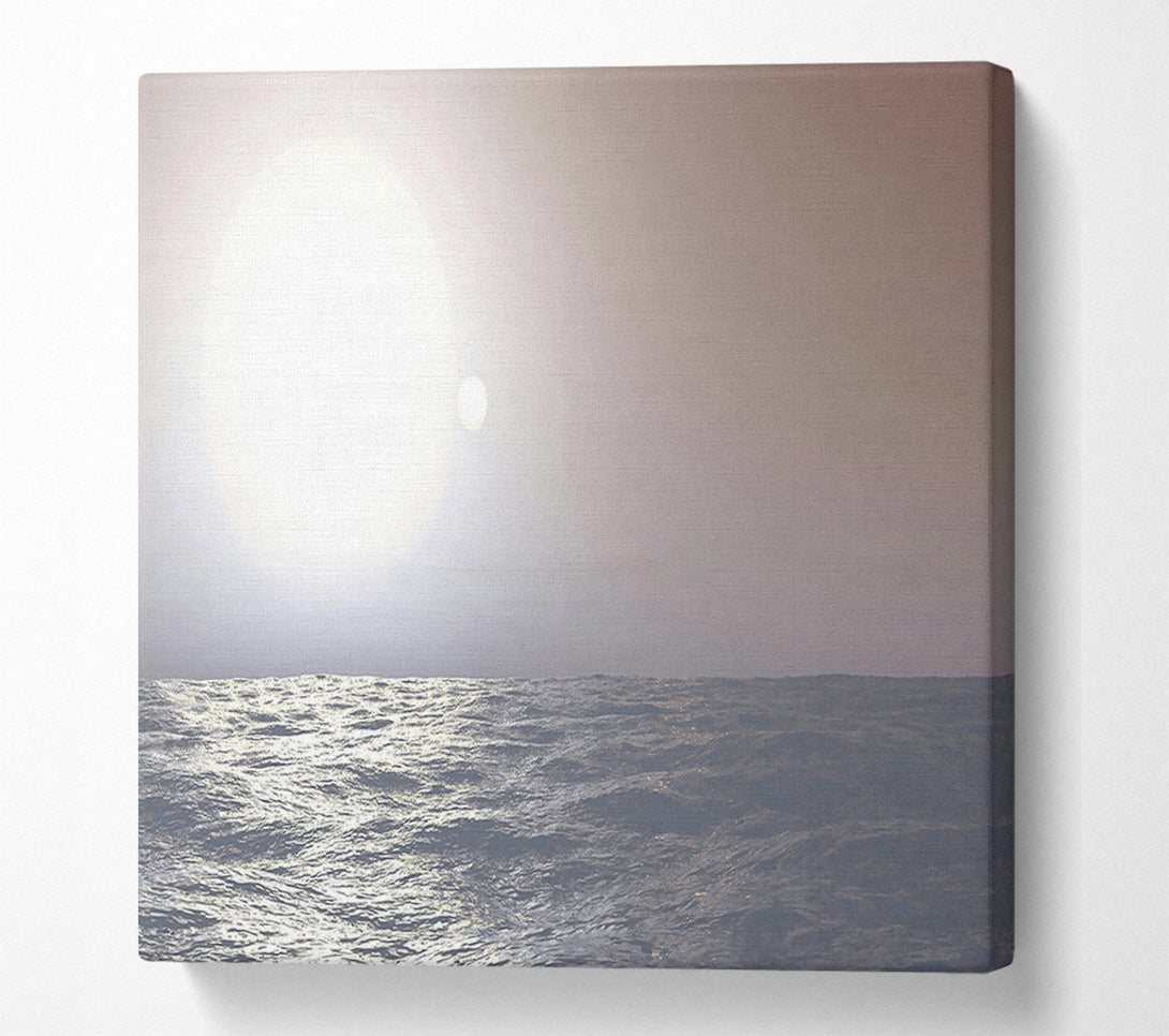  A Canvas Print of Silver Ocean Sun Canvas Art
