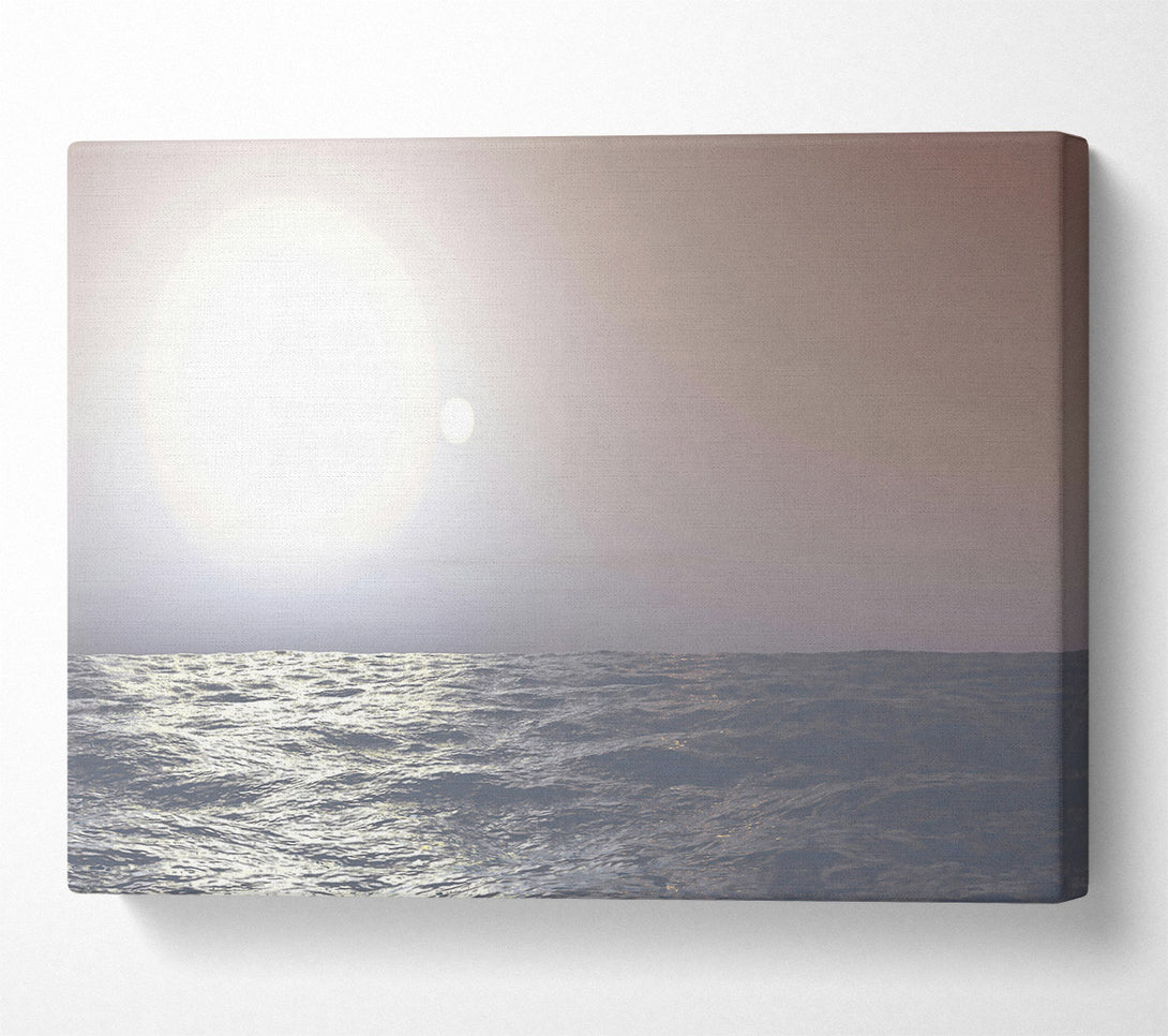  A Canvas Print of Silver Ocean Sun Canvas Art