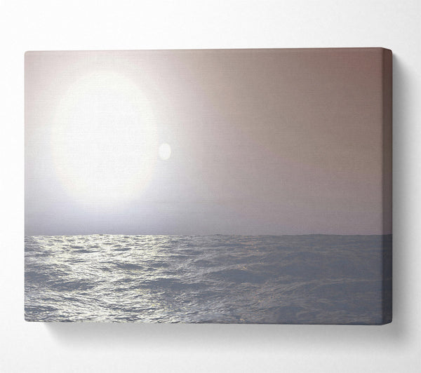  A Canvas Print of Silver Ocean Sun Canvas Art