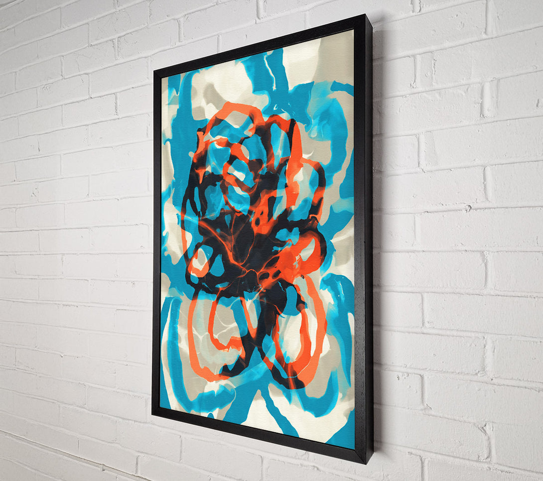  A Canvas Print of Turbulent Aqua Dreamscape Canvas Art