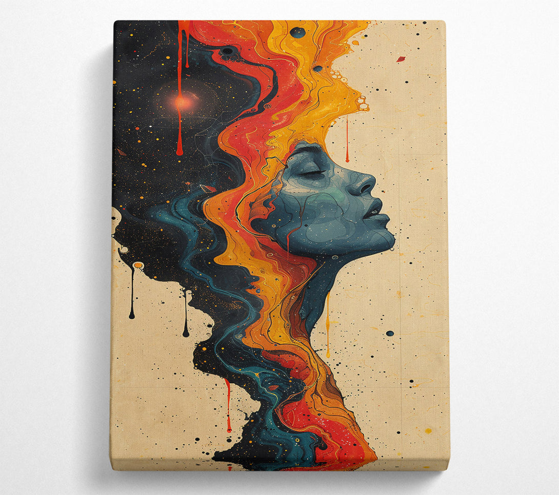  A Canvas Print of Orange Cosmic Dream Canvas Print