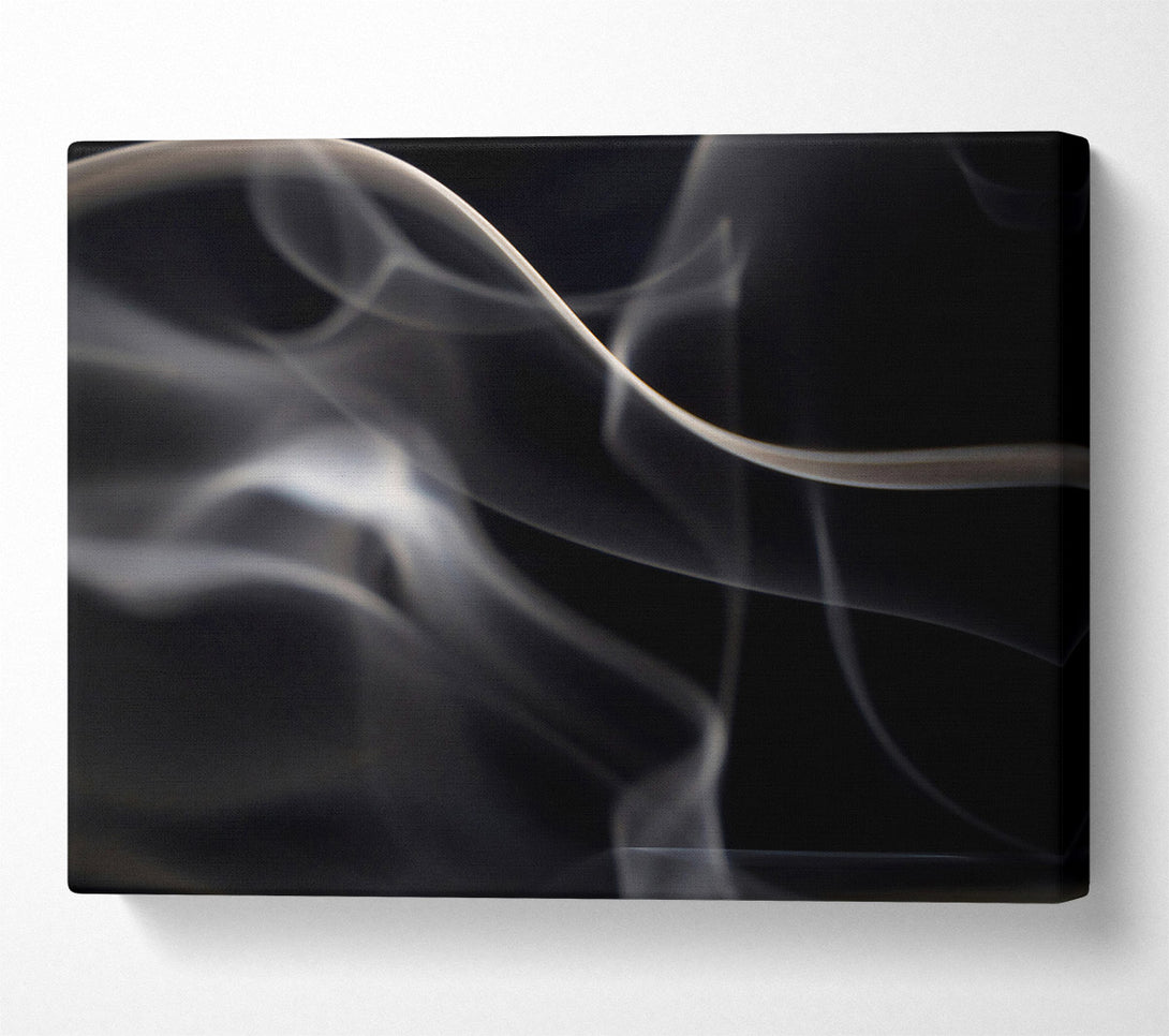  A Canvas Print of White Smoke Swirls Canvas Wall Art