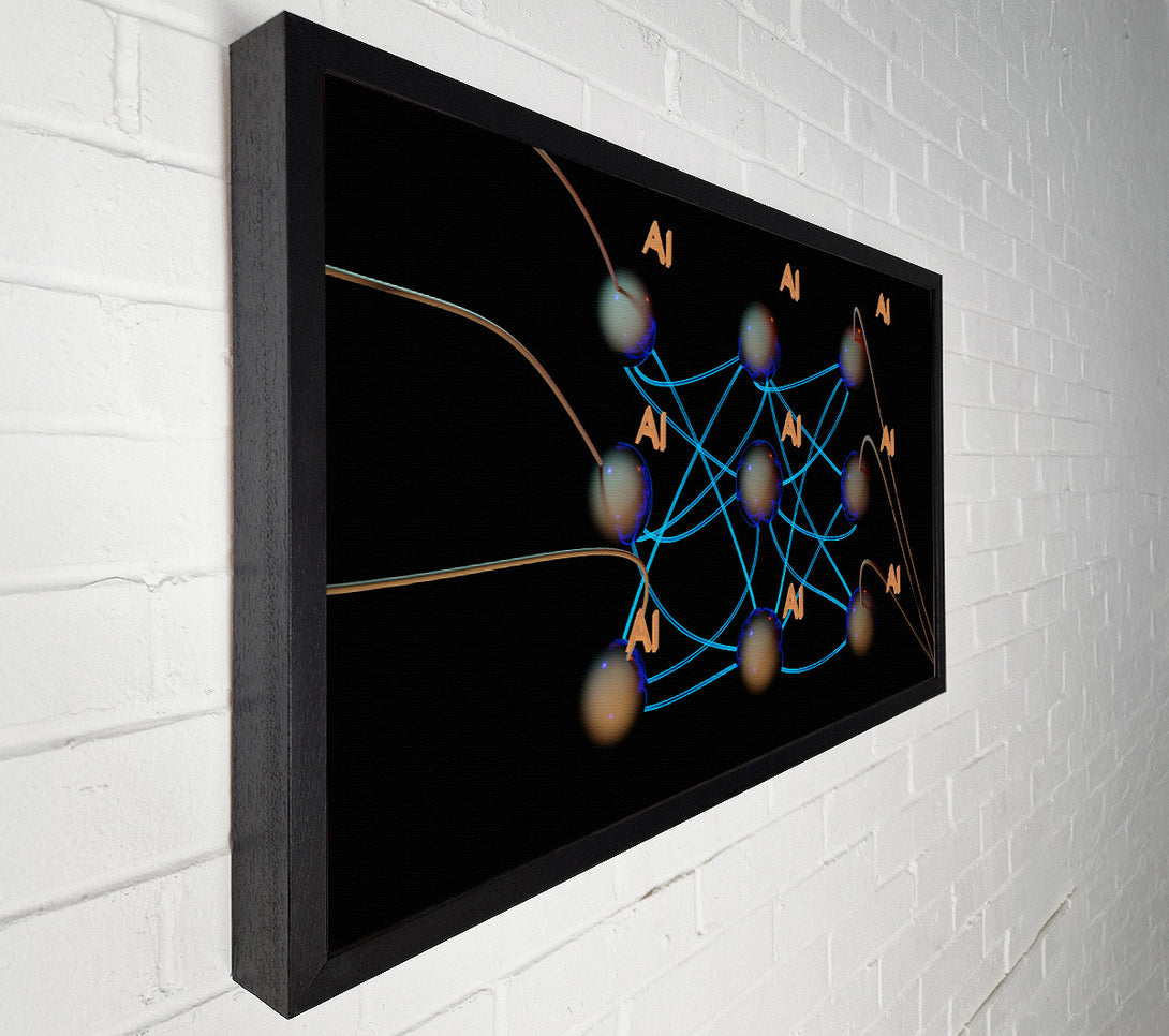  A Canvas Print of Blue Ai Network Canvas Print