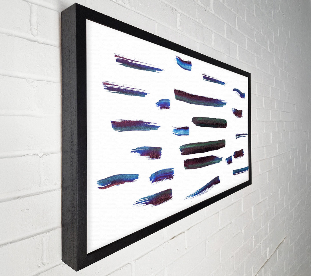  A Canvas Print of Indigo Brushstrokes Symphony. Canvas Print