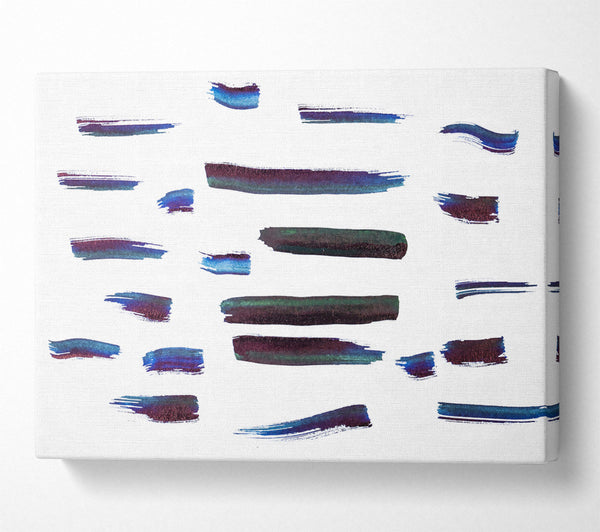  A Canvas Print of Indigo Brushstrokes Symphony. Canvas Print