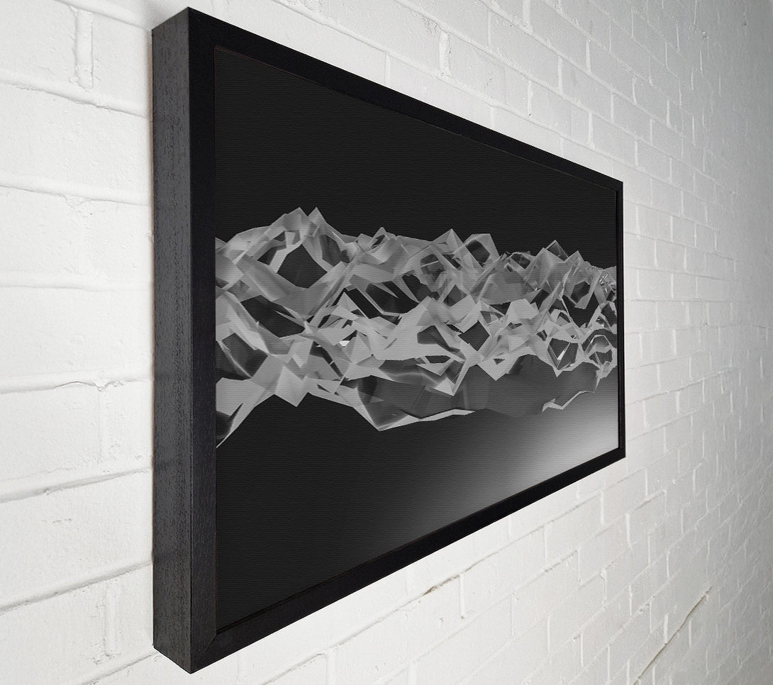  A Canvas Print of Silver Geometric Landscape Canvas Wall Art